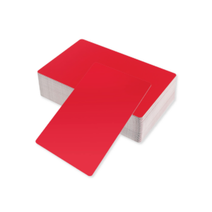 Blank AluminumBusinessCardspackof100Red