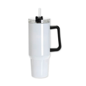 Blank SublimationBlanksStainlessSteelTumblerStrawCup40ozBlackhandle 1