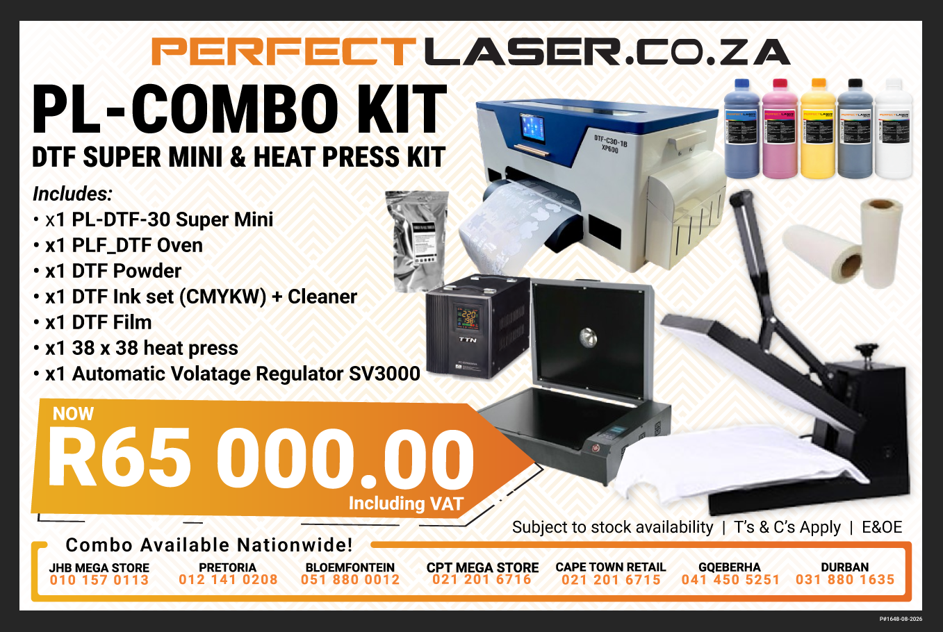 P1648PLComboKitDTFSuperMiniHeatPressKit